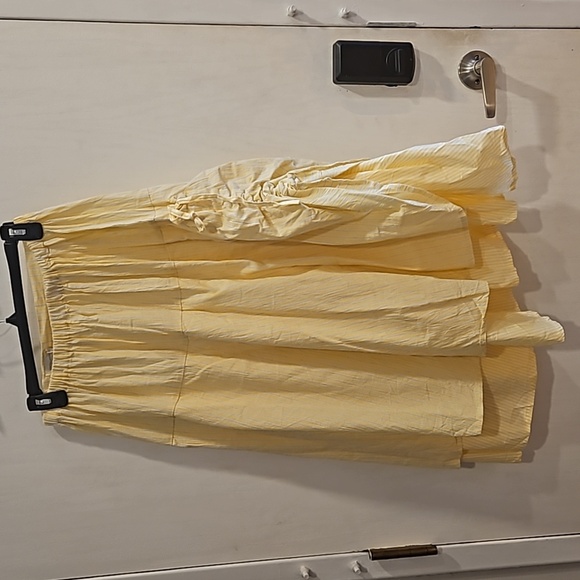 Krista Larson Striped Yellow Rococo USA Handmade Skirt NWT - Picture 2 of 8
